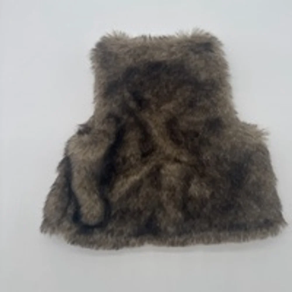 Girls Carter's Vest Size 24M Brown Faux Fur
